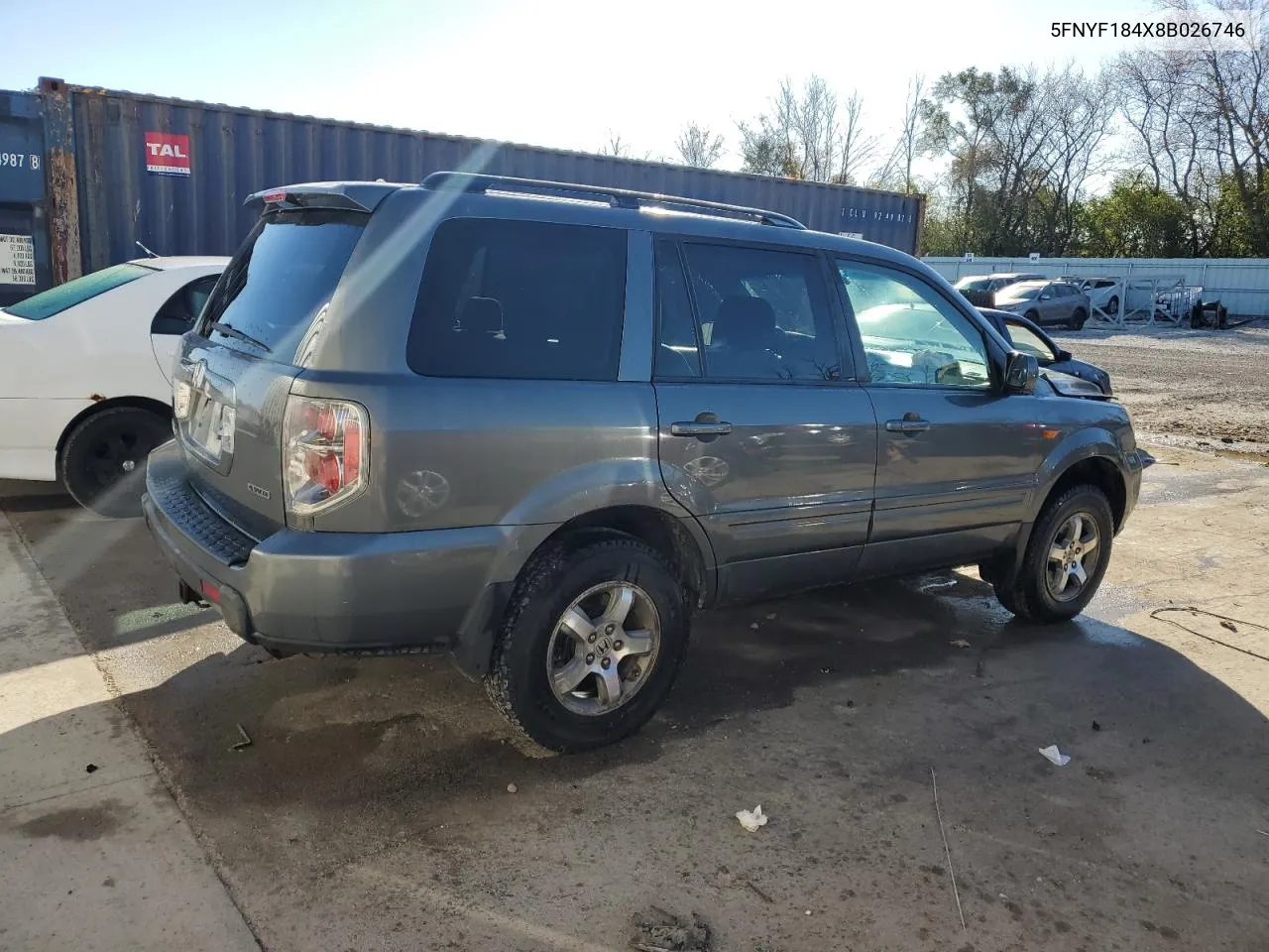 2008 Honda Pilot Ex VIN: 5FNYF184X8B026746 Lot: 77547214