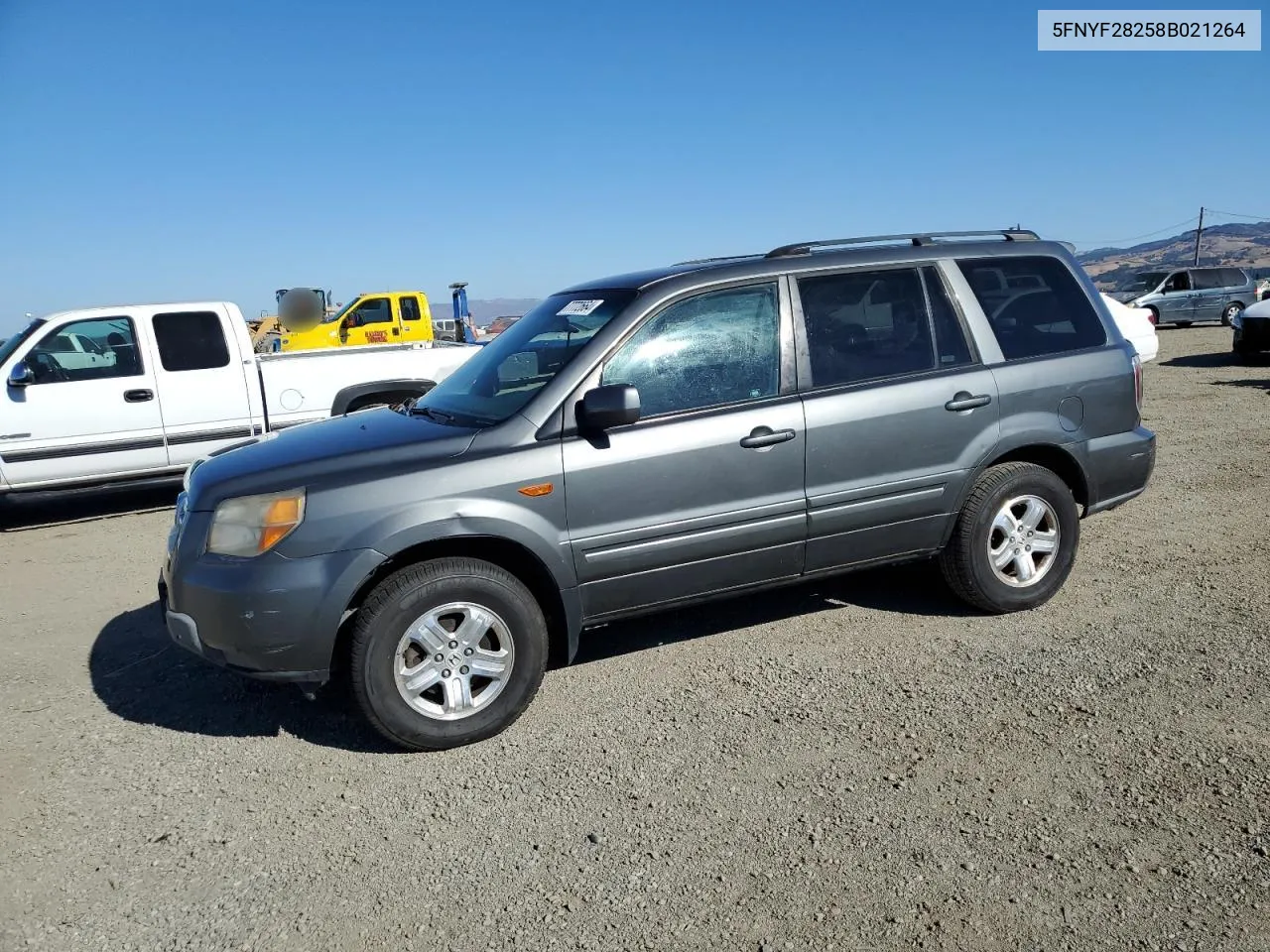 5FNYF28258B021264 2008 Honda Pilot Vp