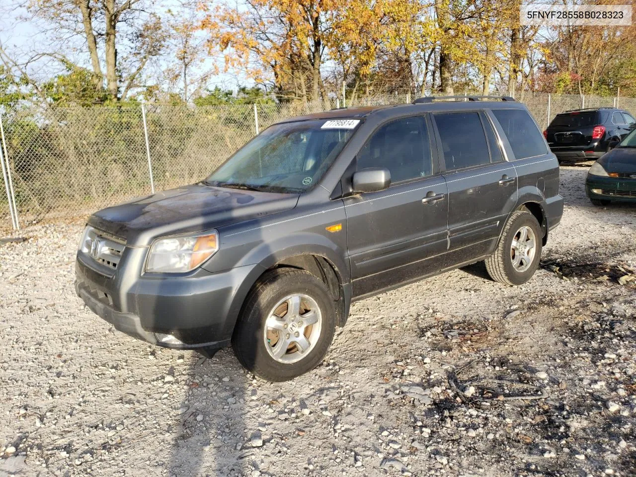 2008 Honda Pilot Exl VIN: 5FNYF28558B028323 Lot: 77795814