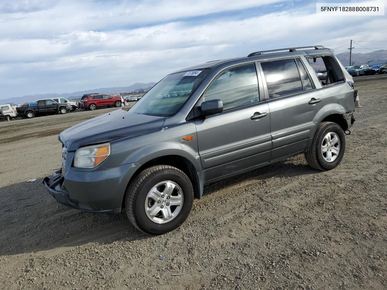 2008 Honda Pilot Vp VIN: 5FNYF18288B008731 Lot: 77875894