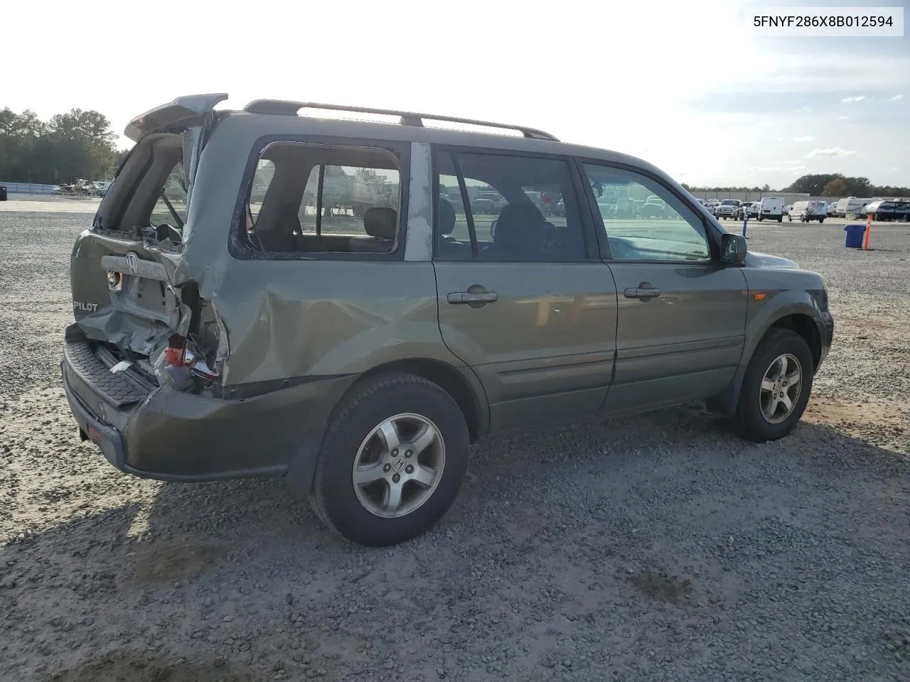 2008 Honda Pilot Exl VIN: 5FNYF286X8B012594 Lot: 78780134