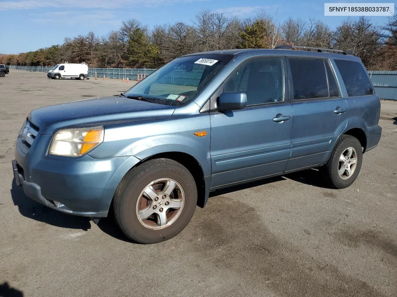 2008 Honda Pilot Exl VIN: 5FNYF18538B033787 Lot: 78850014