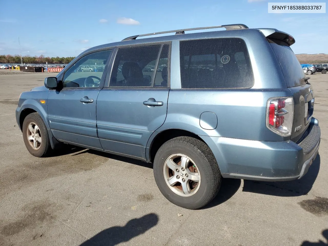 2008 Honda Pilot Exl VIN: 5FNYF18538B033787 Lot: 78850014