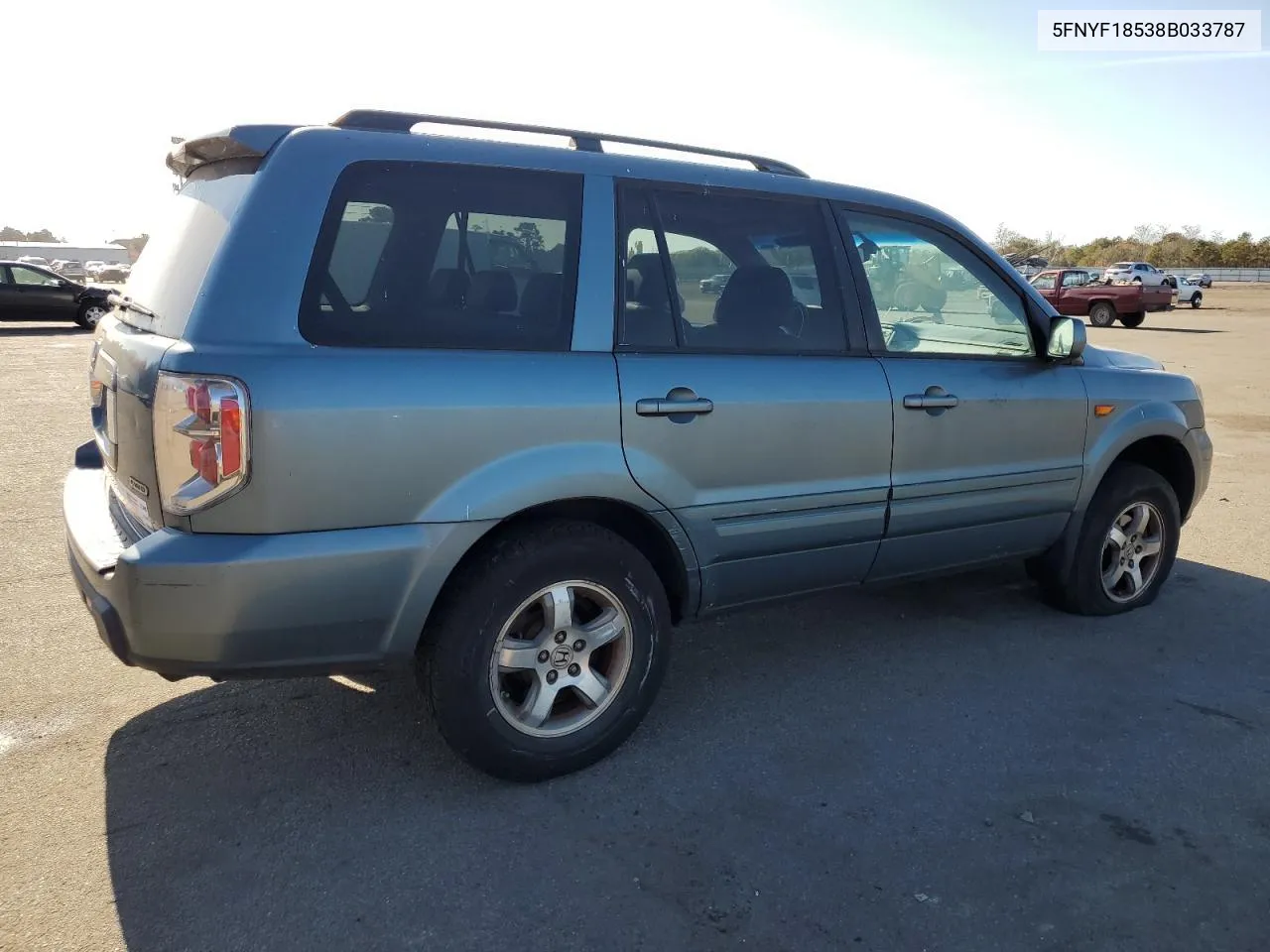 2008 Honda Pilot Exl VIN: 5FNYF18538B033787 Lot: 78850014