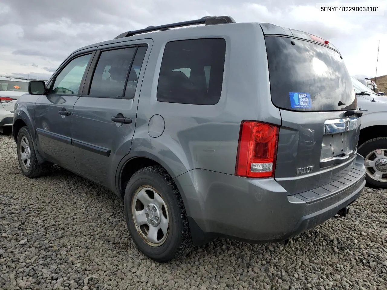 2009 Honda Pilot Lx VIN: 5FNYF48229B038181 Lot: 39801324