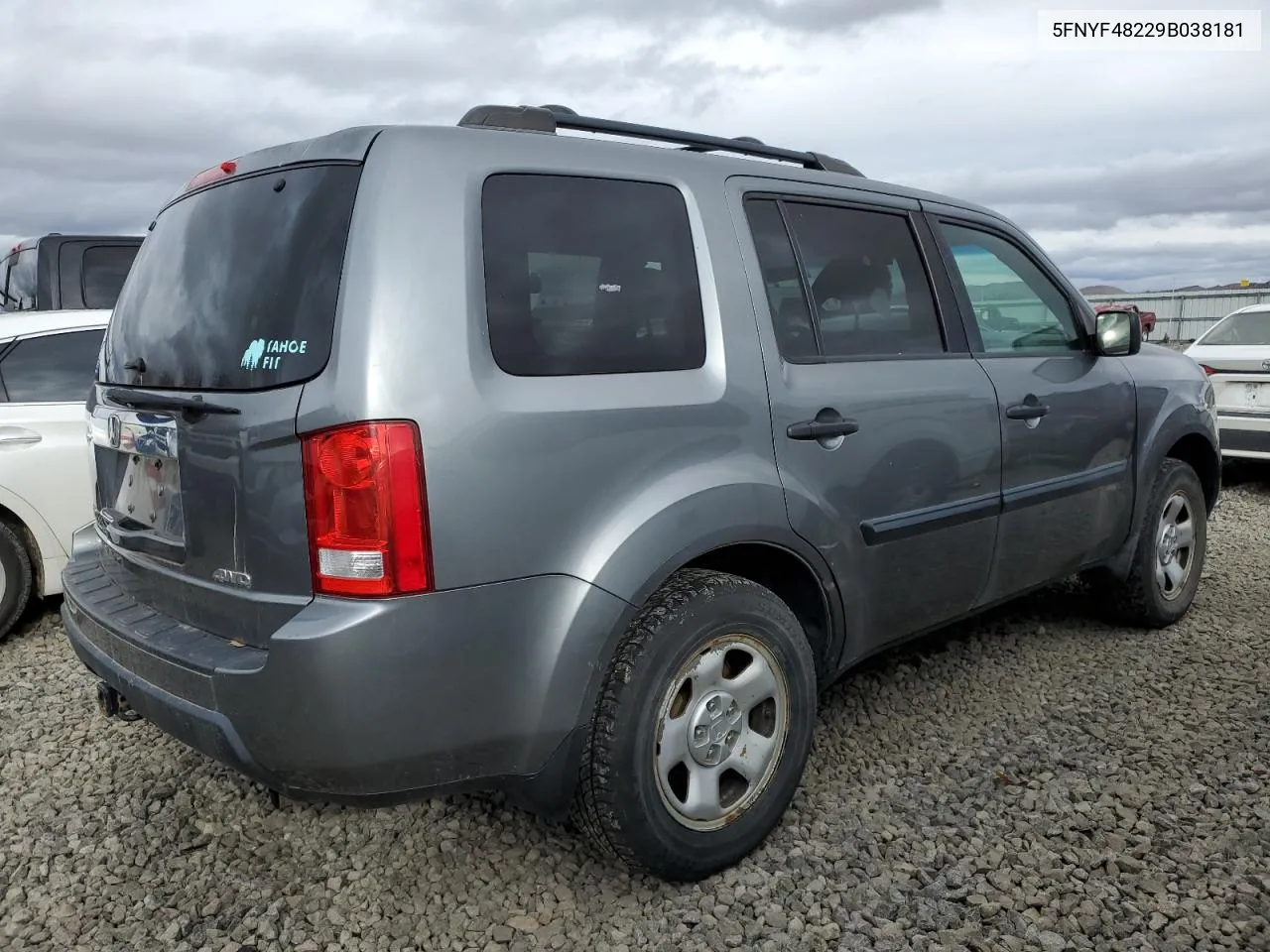 2009 Honda Pilot Lx VIN: 5FNYF48229B038181 Lot: 39801324