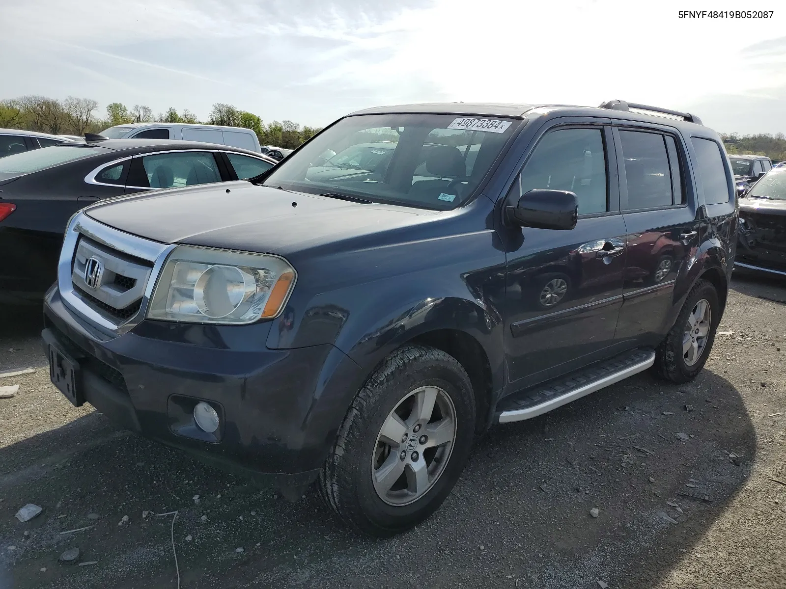 2009 Honda Pilot Ex VIN: 5FNYF48419B052087 Lot: 49873384