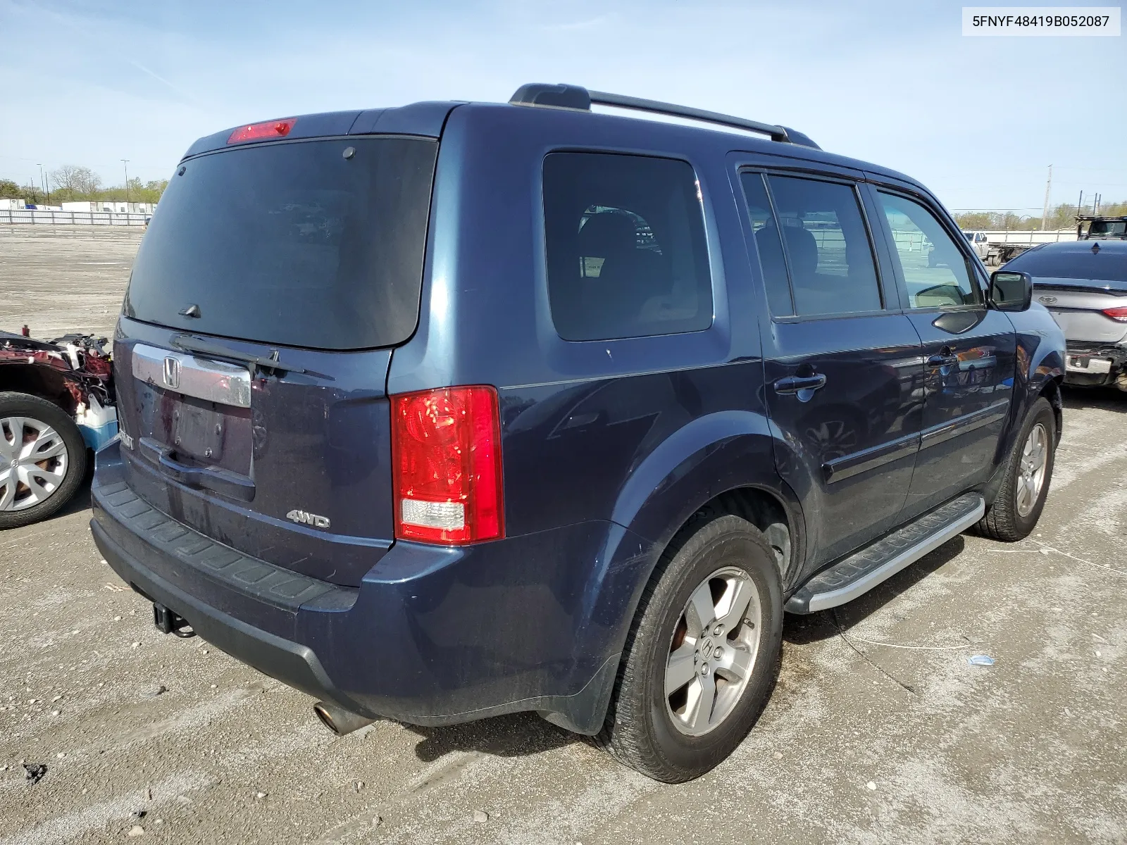 2009 Honda Pilot Ex VIN: 5FNYF48419B052087 Lot: 49873384