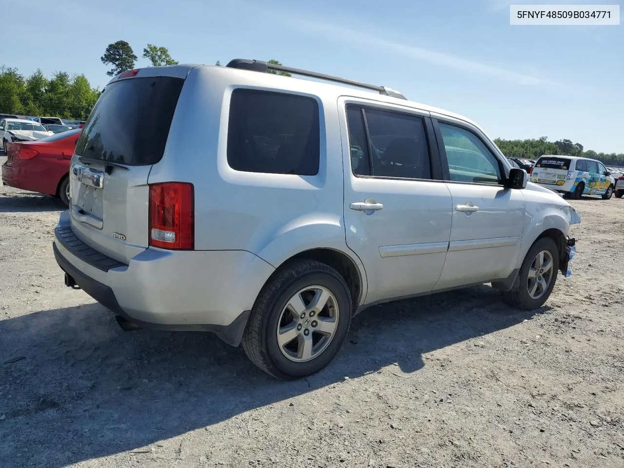 2009 Honda Pilot Exl VIN: 5FNYF48509B034771 Lot: 51424994