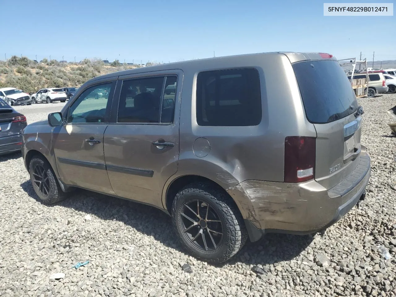 5FNYF48229B012471 2009 Honda Pilot Lx