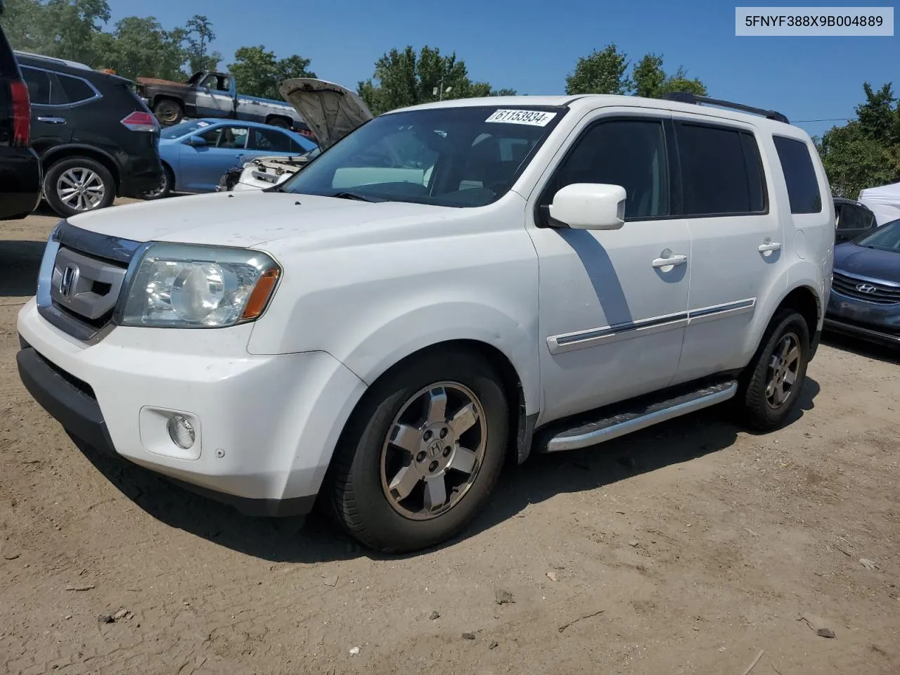 2009 Honda Pilot Touring VIN: 5FNYF388X9B004889 Lot: 61153934