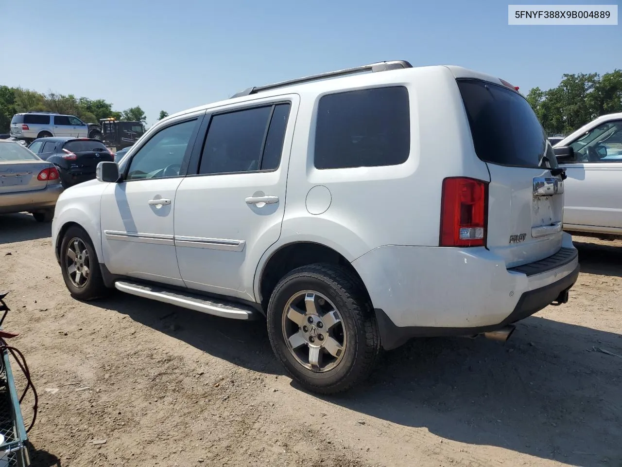 2009 Honda Pilot Touring VIN: 5FNYF388X9B004889 Lot: 61153934