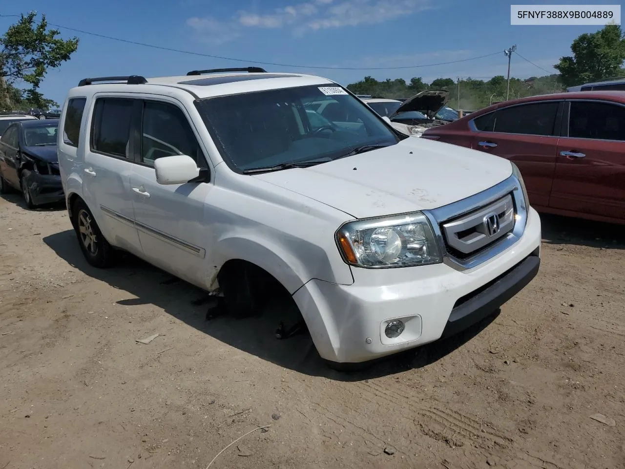 2009 Honda Pilot Touring VIN: 5FNYF388X9B004889 Lot: 61153934