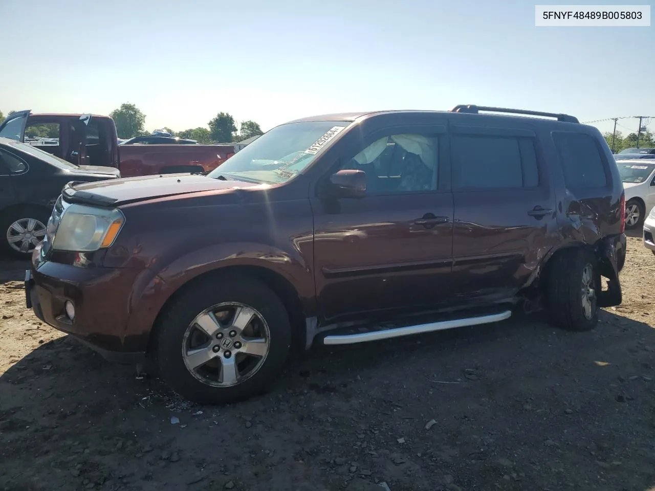 2009 Honda Pilot Ex VIN: 5FNYF48489B005803 Lot: 61292664