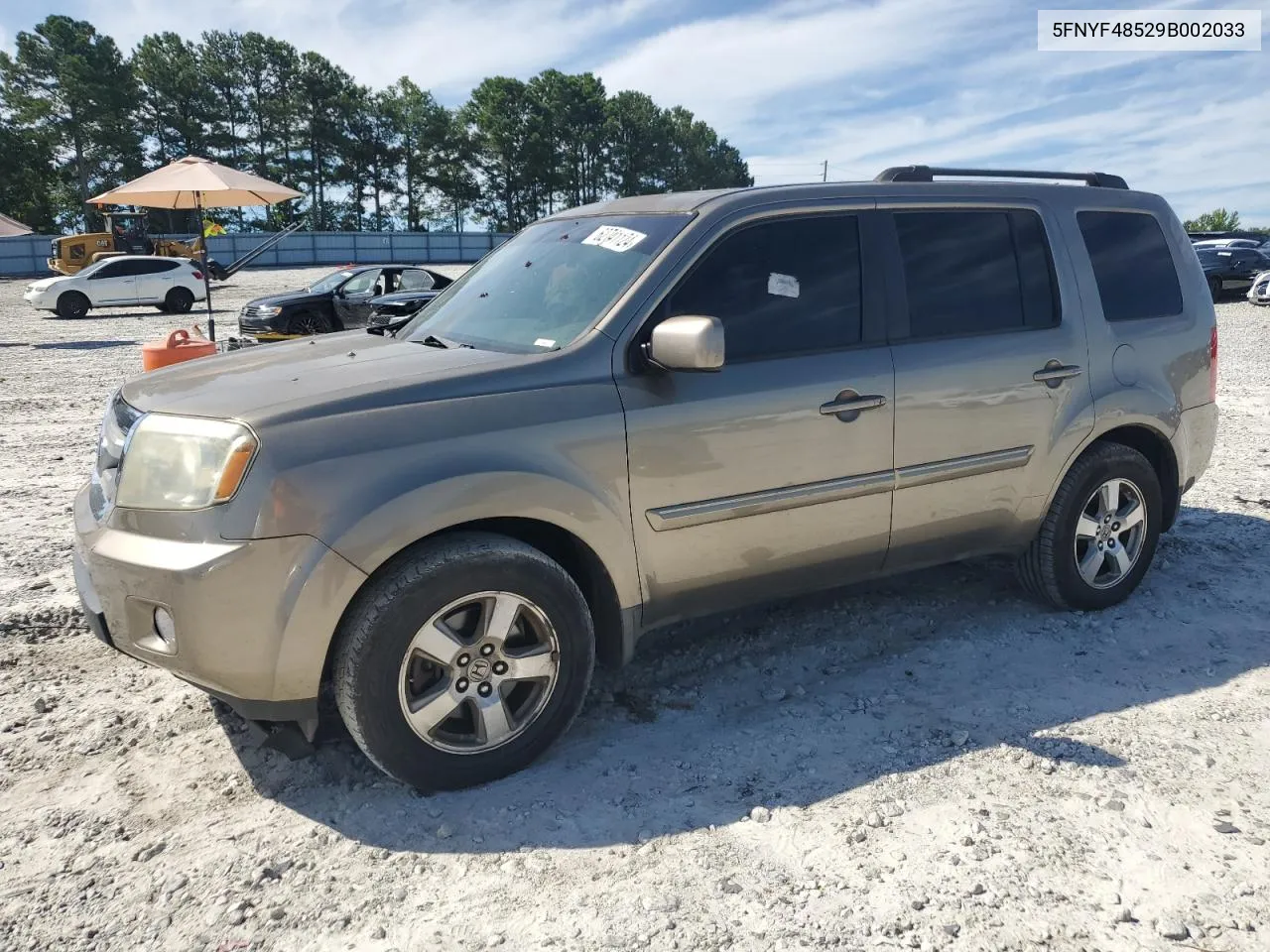 2009 Honda Pilot Exl VIN: 5FNYF48529B002033 Lot: 62741124