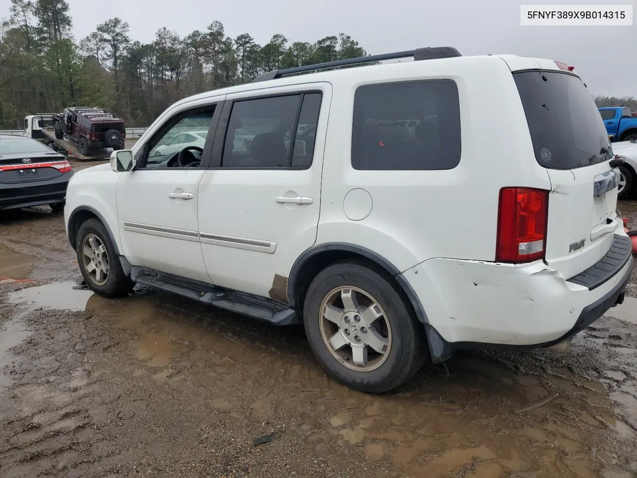 2009 Honda Pilot Touring VIN: 5FNYF389X9B014315 Lot: 66078504