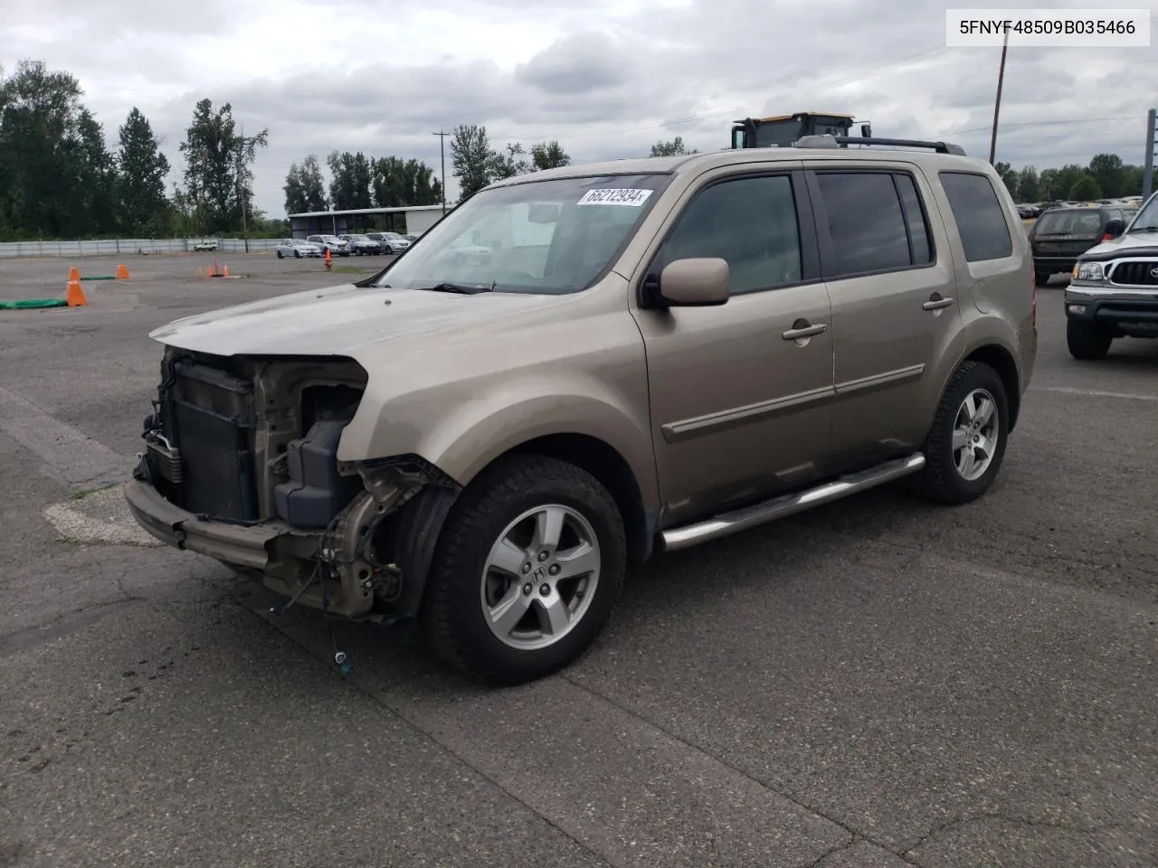 2009 Honda Pilot Exl VIN: 5FNYF48509B035466 Lot: 66212934