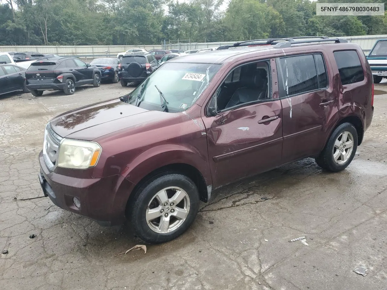 2009 Honda Pilot Exl VIN: 5FNYF48679B030483 Lot: 67345454