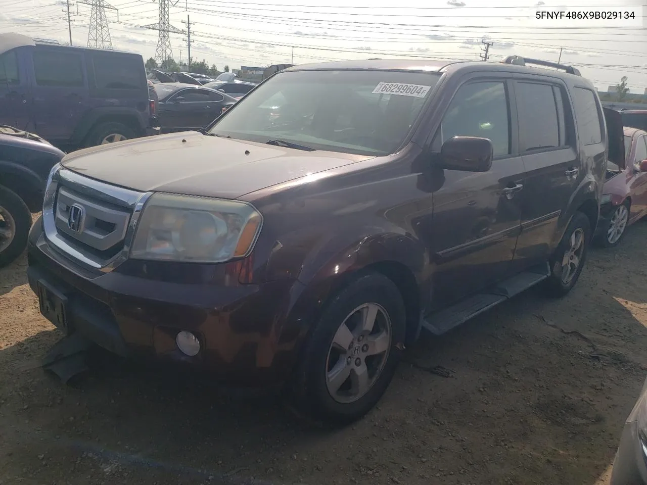 2009 Honda Pilot Exl VIN: 5FNYF486X9B029134 Lot: 68299604