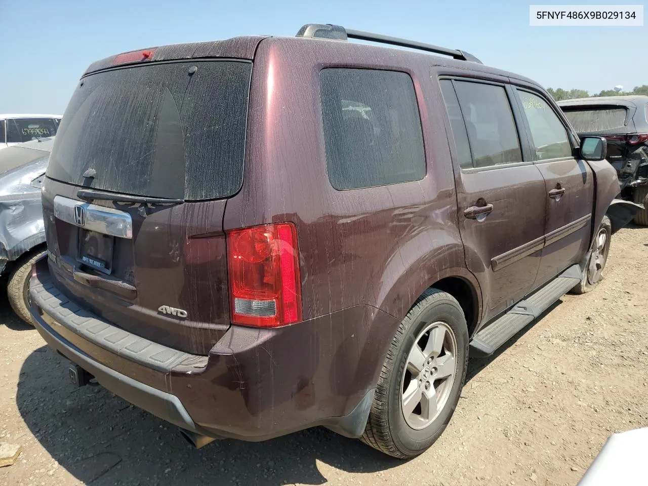 5FNYF486X9B029134 2009 Honda Pilot Exl