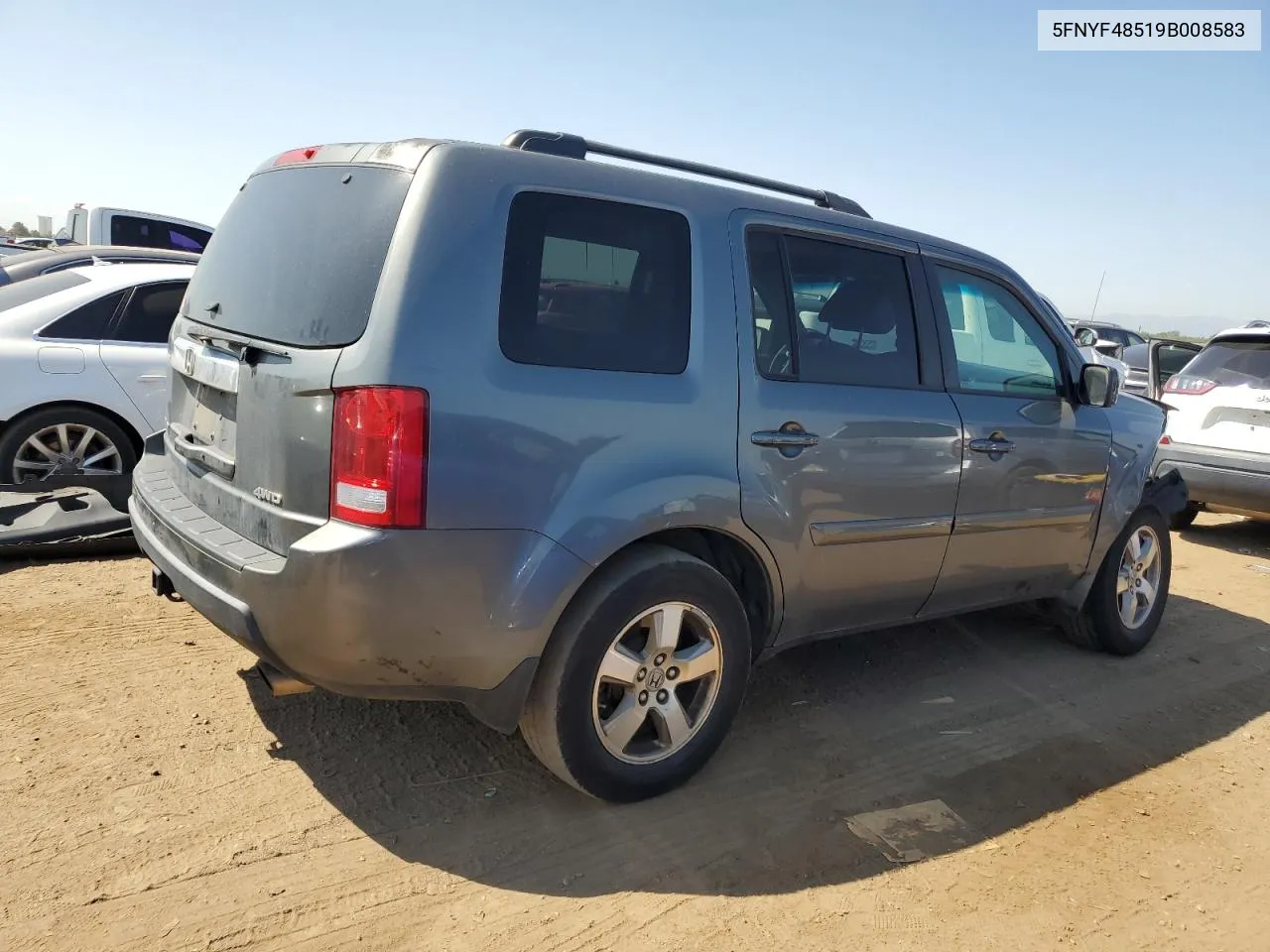 2009 Honda Pilot Exl VIN: 5FNYF48519B008583 Lot: 69072134