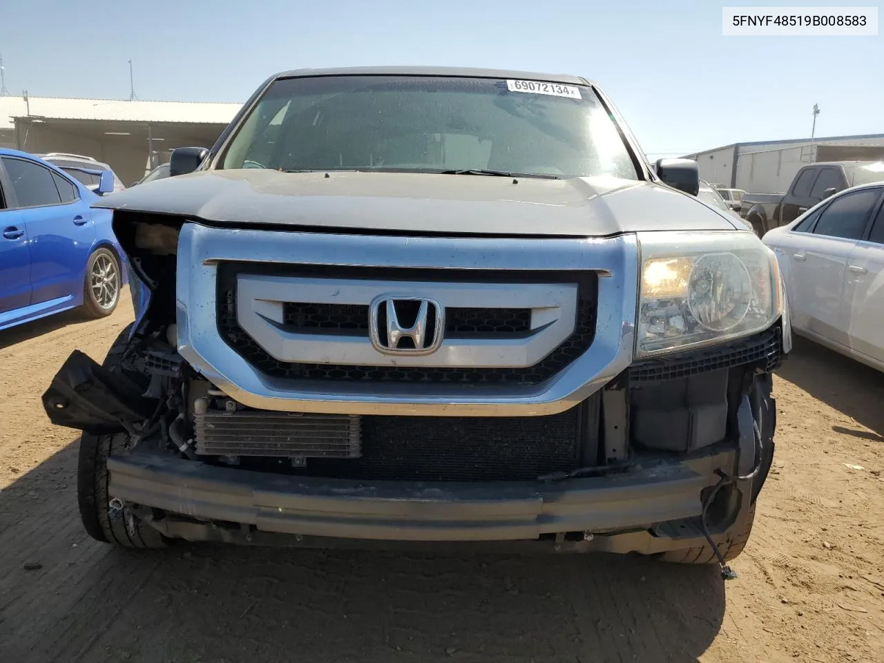 2009 Honda Pilot Exl VIN: 5FNYF48519B008583 Lot: 69072134