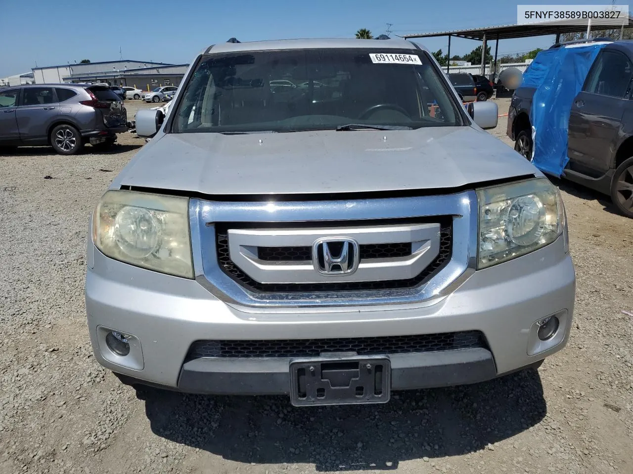 5FNYF38589B003827 2009 Honda Pilot Exl