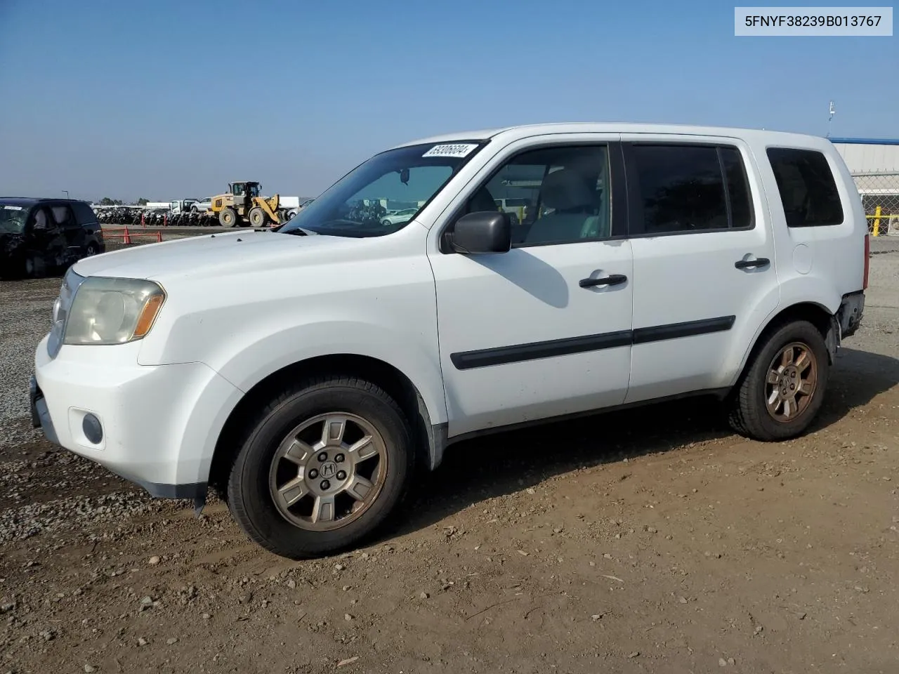 2009 Honda Pilot Lx VIN: 5FNYF38239B013767 Lot: 69306604