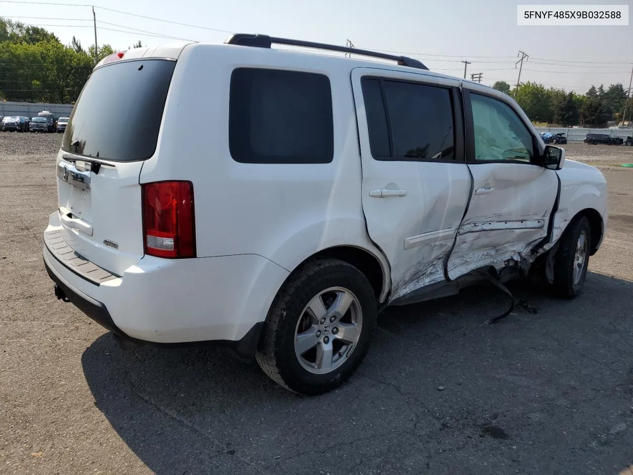 5FNYF485X9B032588 2009 Honda Pilot Exl