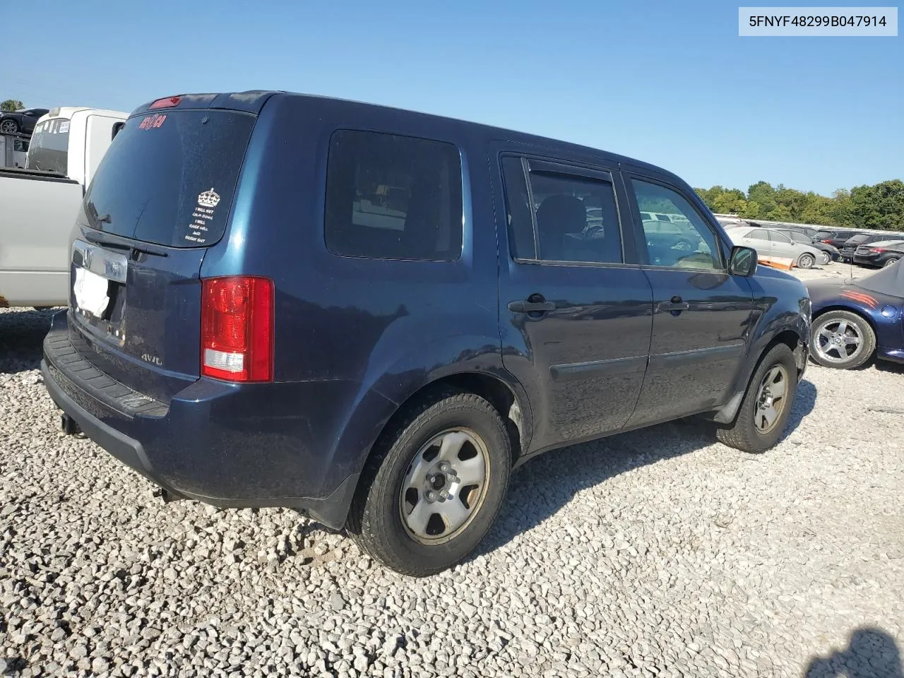 2009 Honda Pilot Lx VIN: 5FNYF48299B047914 Lot: 70382524