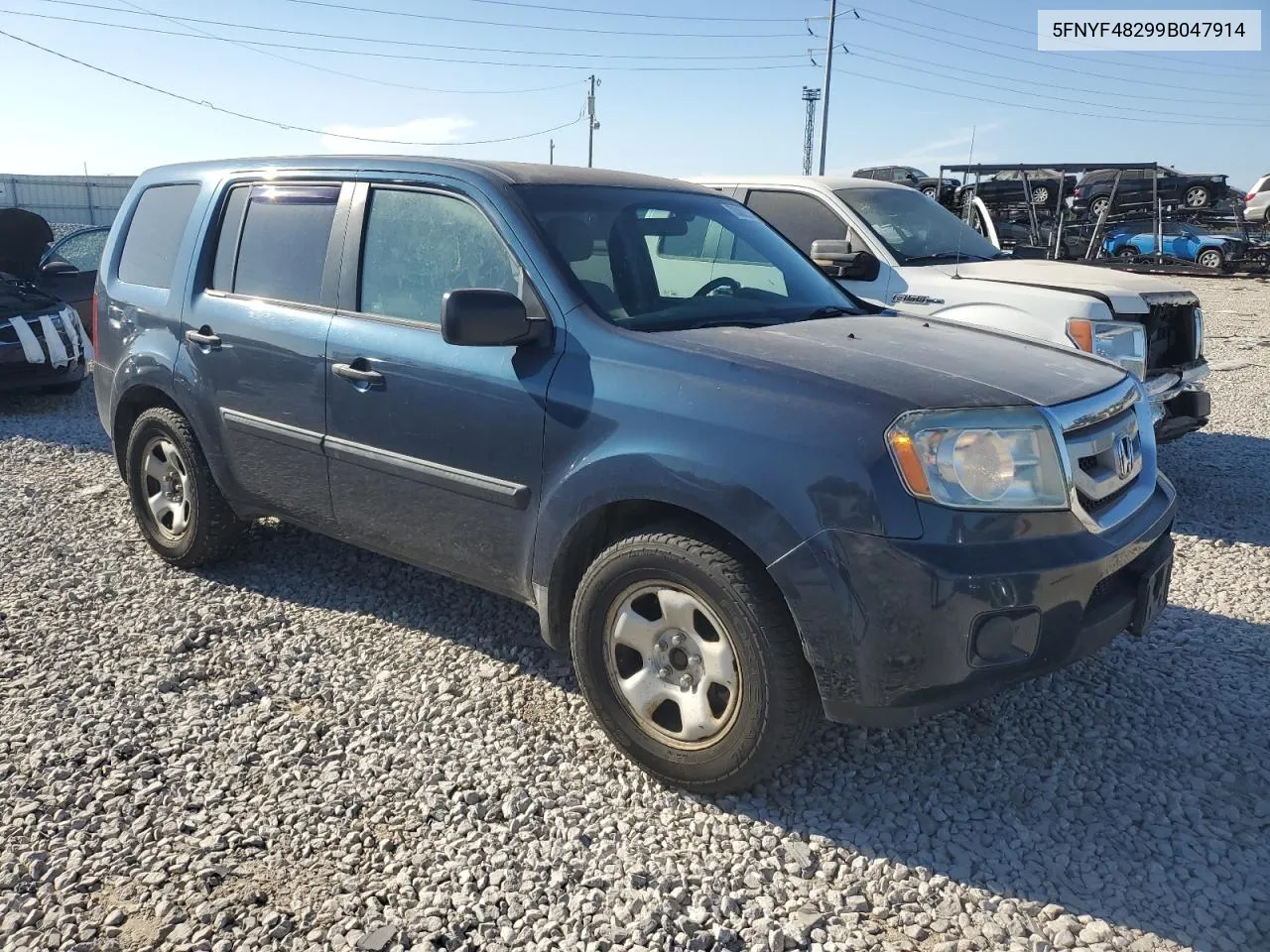 2009 Honda Pilot Lx VIN: 5FNYF48299B047914 Lot: 70382524