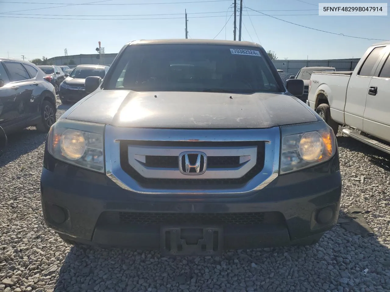 2009 Honda Pilot Lx VIN: 5FNYF48299B047914 Lot: 70382524