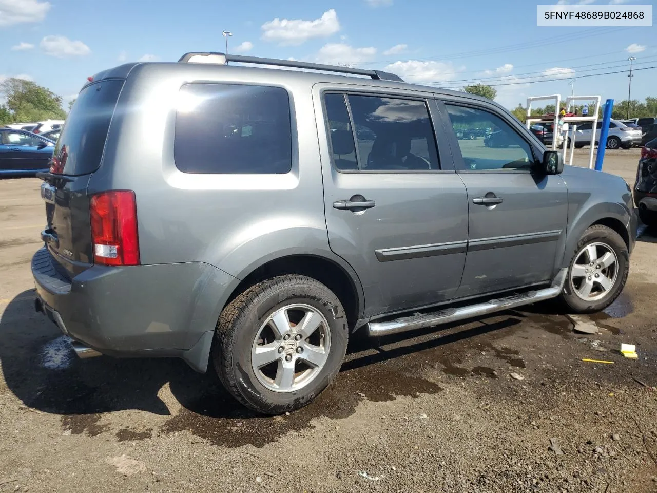 2009 Honda Pilot Exl VIN: 5FNYF48689B024868 Lot: 70435034