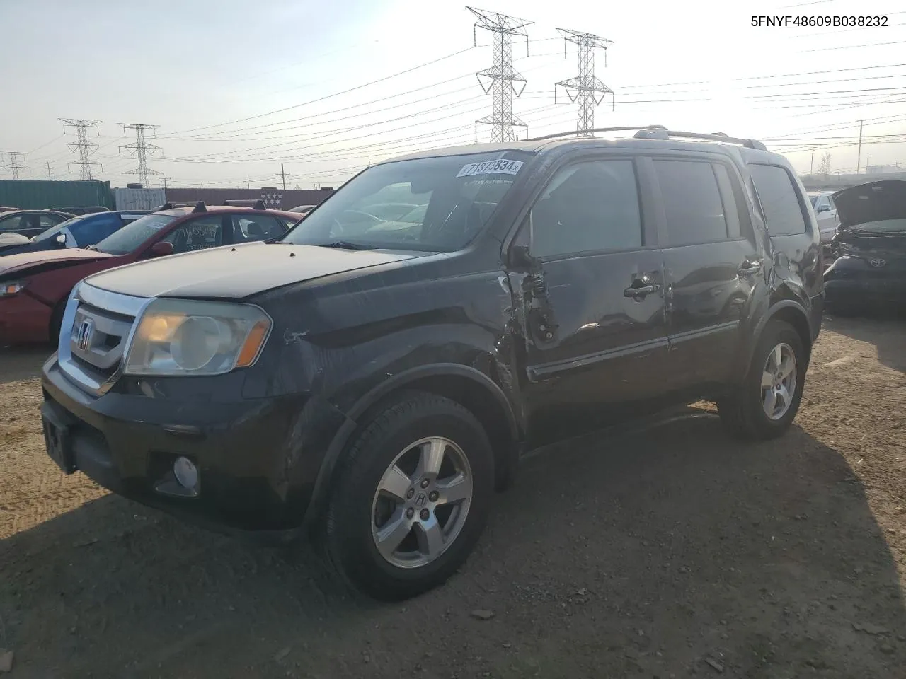 2009 Honda Pilot Exl VIN: 5FNYF48609B038232 Lot: 71373834