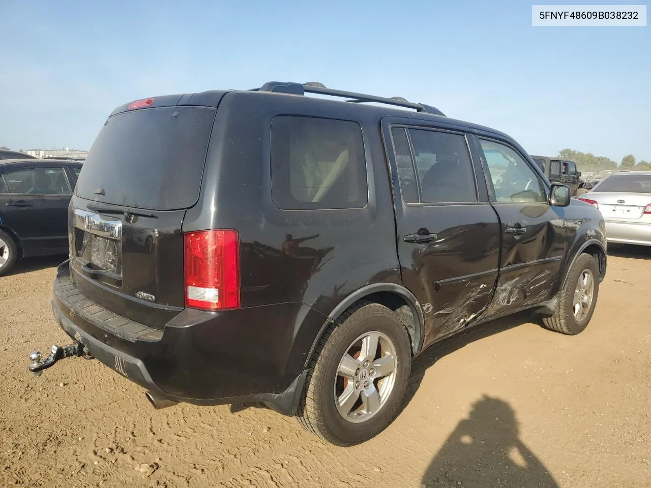 2009 Honda Pilot Exl VIN: 5FNYF48609B038232 Lot: 71373834