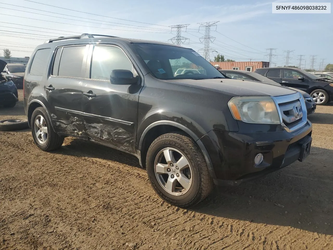 2009 Honda Pilot Exl VIN: 5FNYF48609B038232 Lot: 71373834