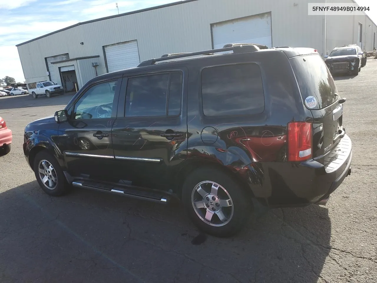 2009 Honda Pilot Touring VIN: 5FNYF48949B014994 Lot: 72213434