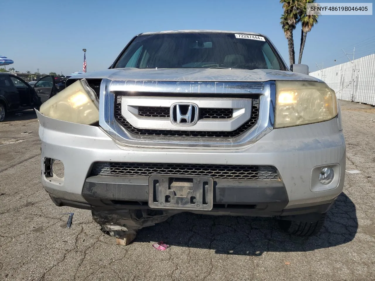 2009 Honda Pilot Exl VIN: 5FNYF48619B046405 Lot: 72287444