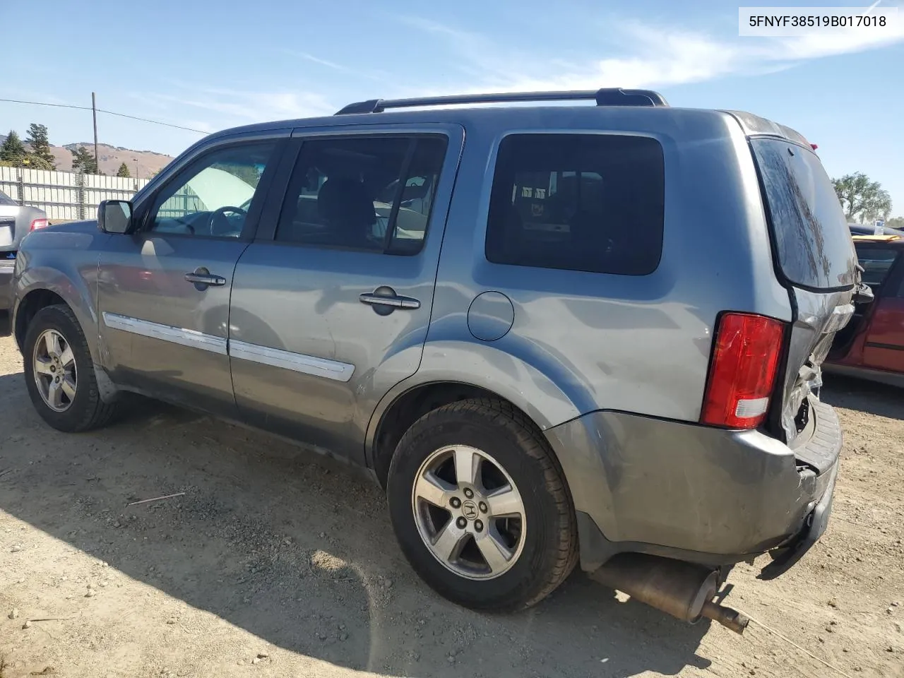 2009 Honda Pilot Exl VIN: 5FNYF38519B017018 Lot: 72824114