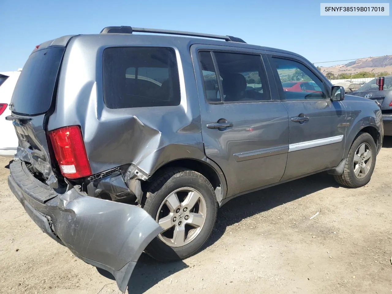 2009 Honda Pilot Exl VIN: 5FNYF38519B017018 Lot: 72824114