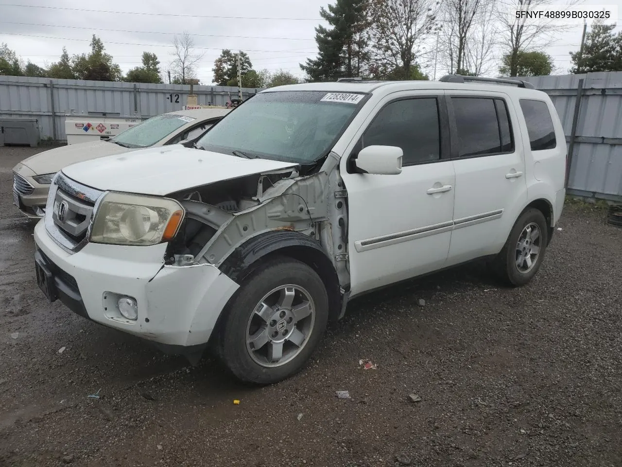 2009 Honda Pilot Touring VIN: 5FNYF48899B030325 Lot: 72839014