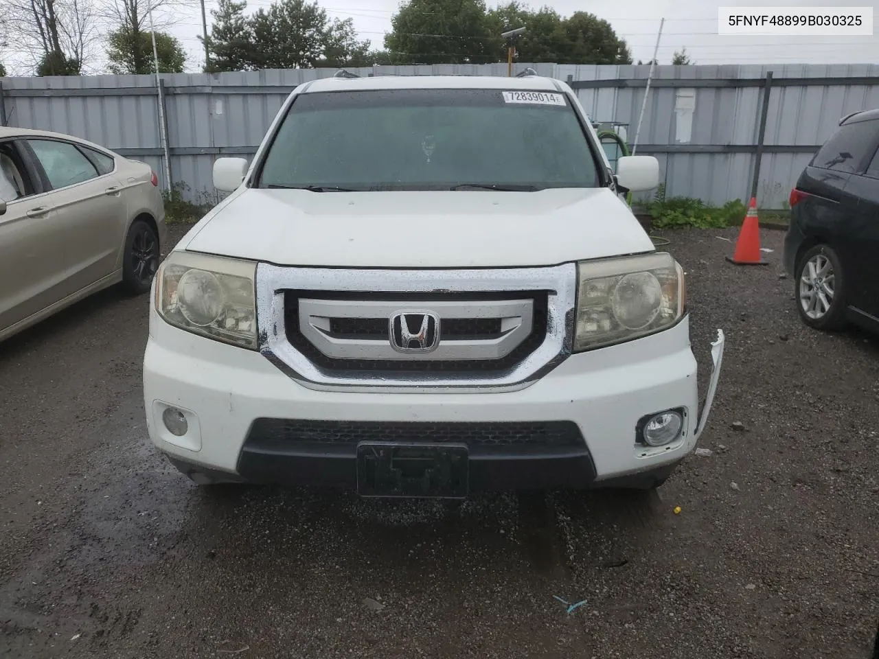 2009 Honda Pilot Touring VIN: 5FNYF48899B030325 Lot: 72839014