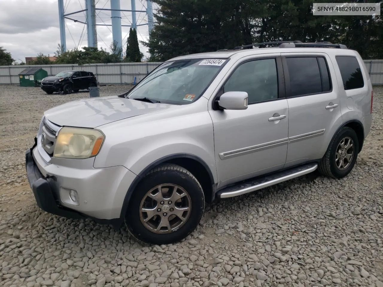 2009 Honda Pilot Touring VIN: 5FNYF48829B016590 Lot: 72845474