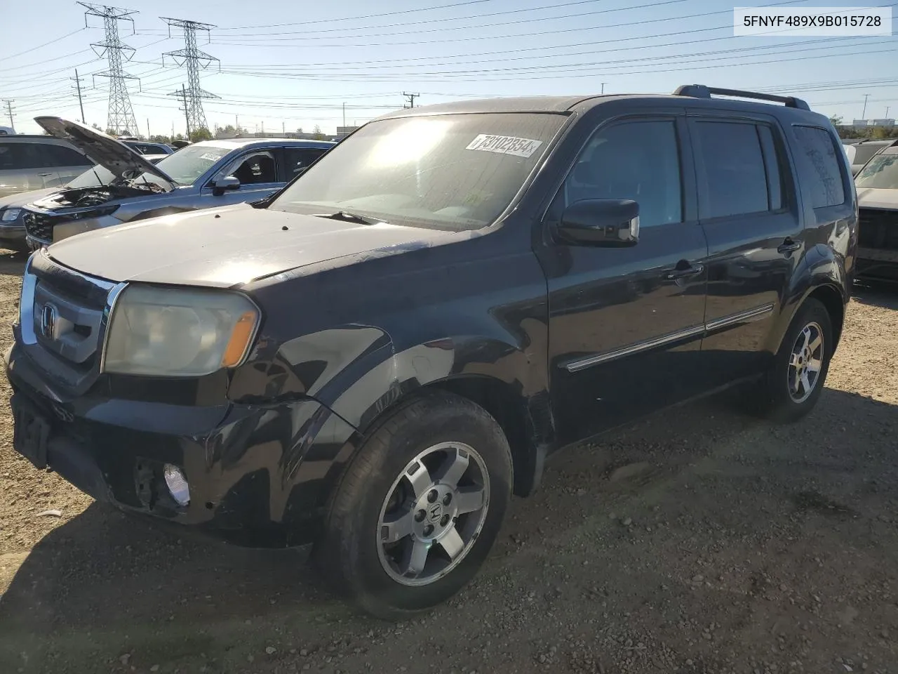 2009 Honda Pilot Touring VIN: 5FNYF489X9B015728 Lot: 73102354