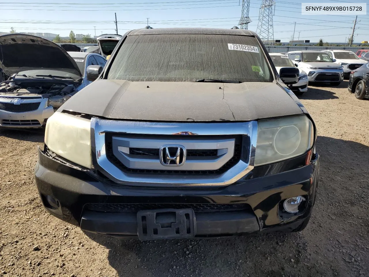 2009 Honda Pilot Touring VIN: 5FNYF489X9B015728 Lot: 73102354