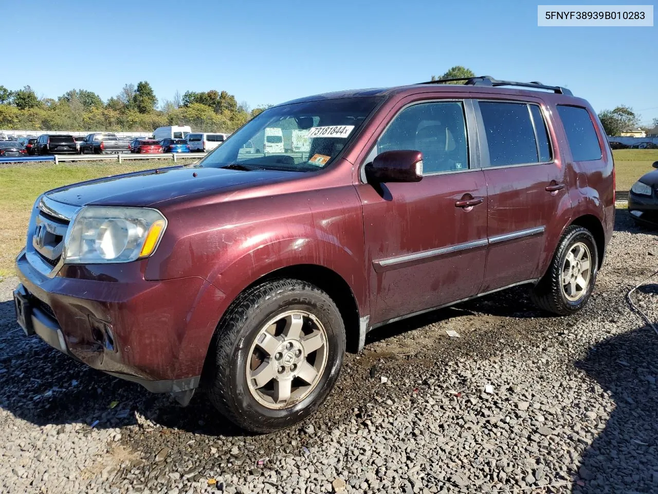 2009 Honda Pilot Touring VIN: 5FNYF38939B010283 Lot: 73181844