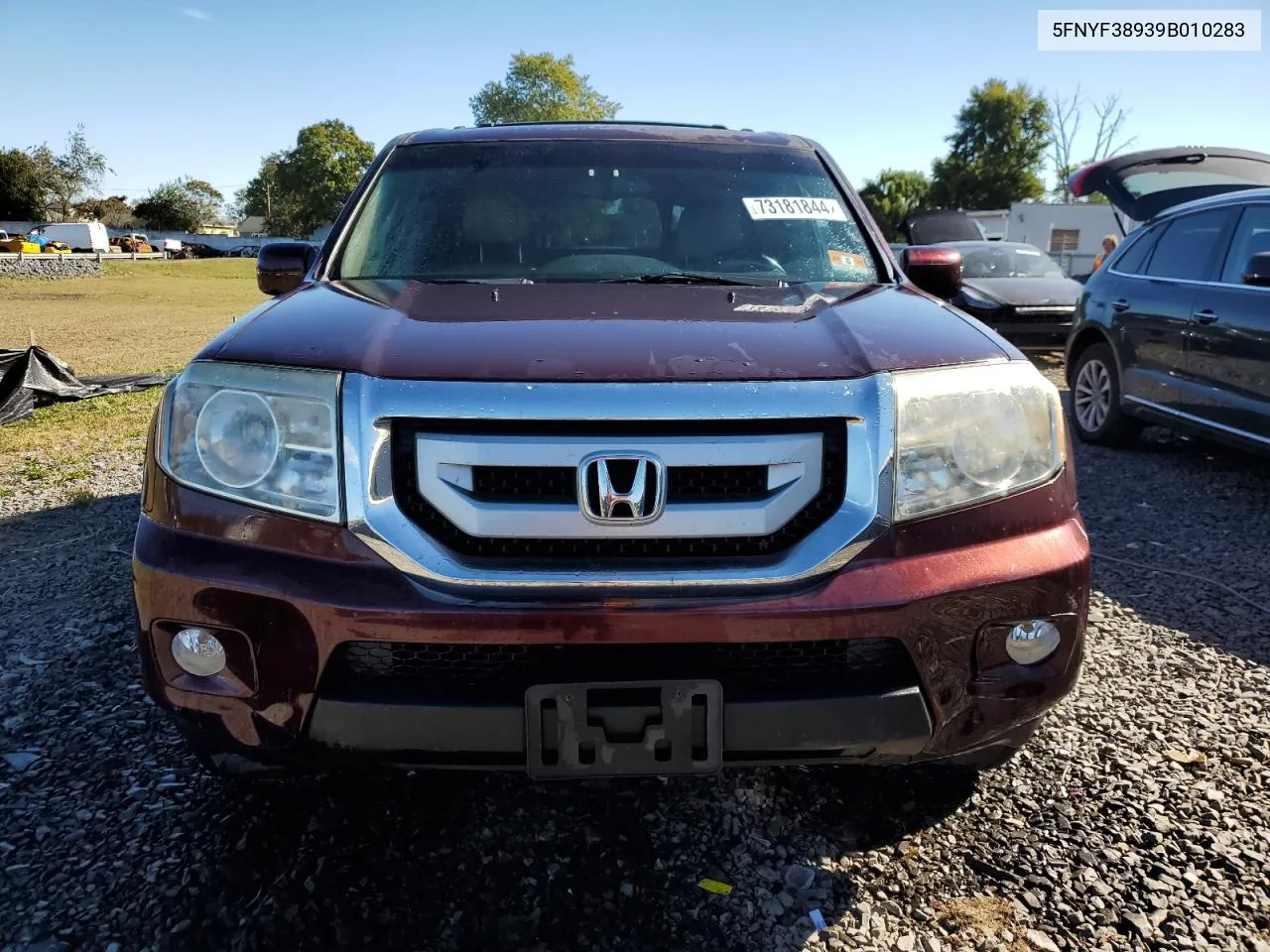 2009 Honda Pilot Touring VIN: 5FNYF38939B010283 Lot: 73181844