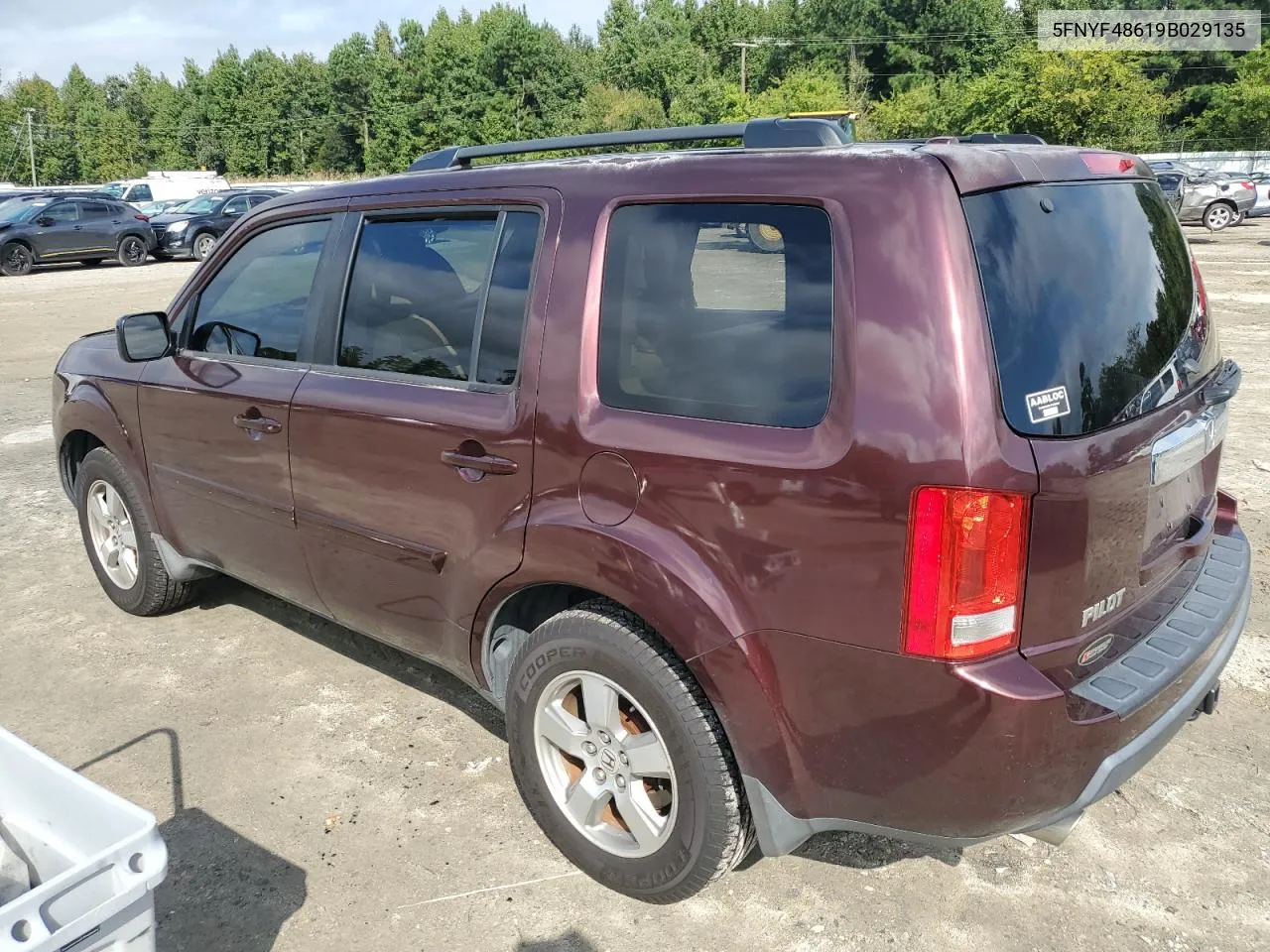 2009 Honda Pilot Exl VIN: 5FNYF48619B029135 Lot: 73234394