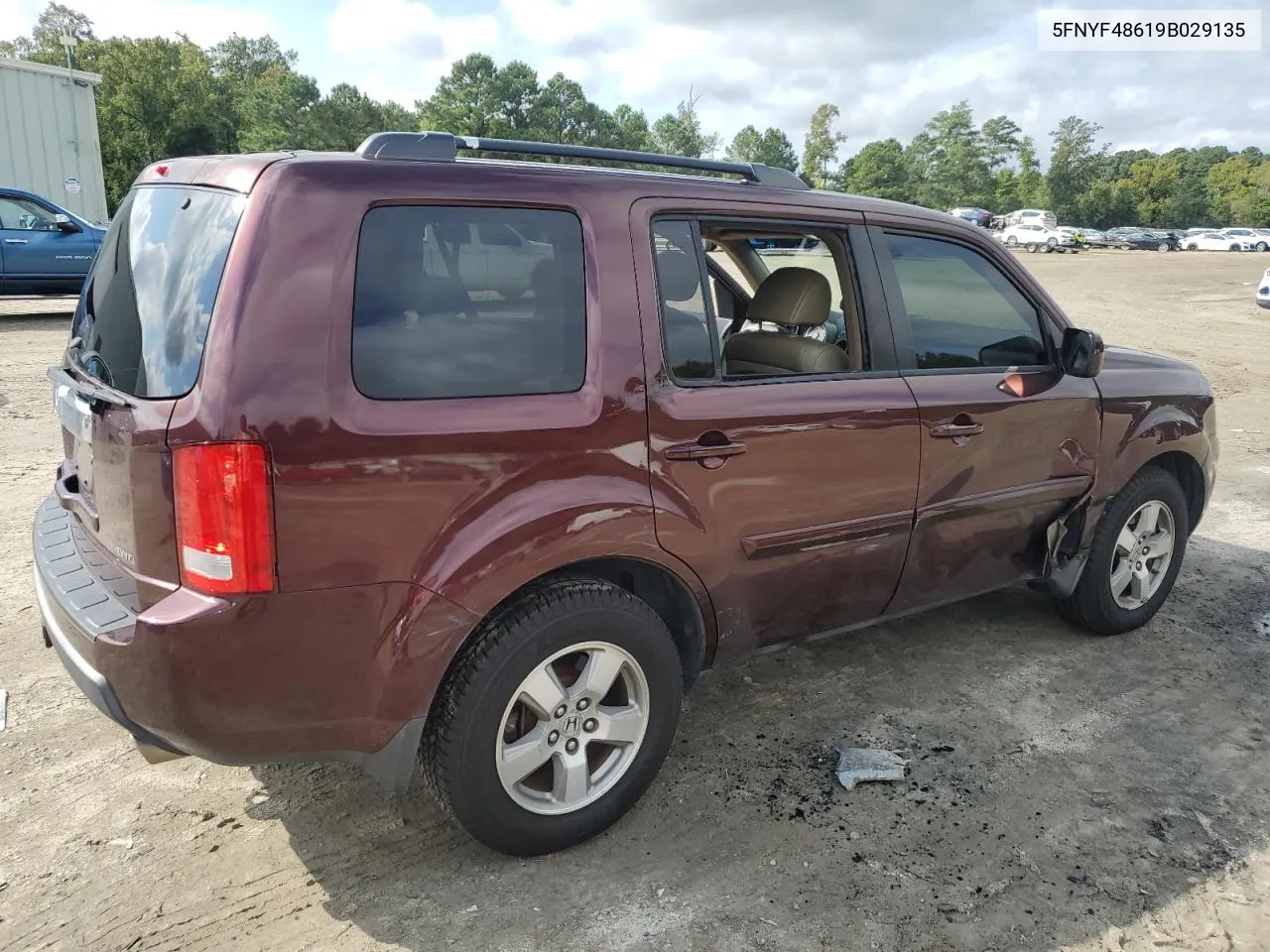 2009 Honda Pilot Exl VIN: 5FNYF48619B029135 Lot: 73234394