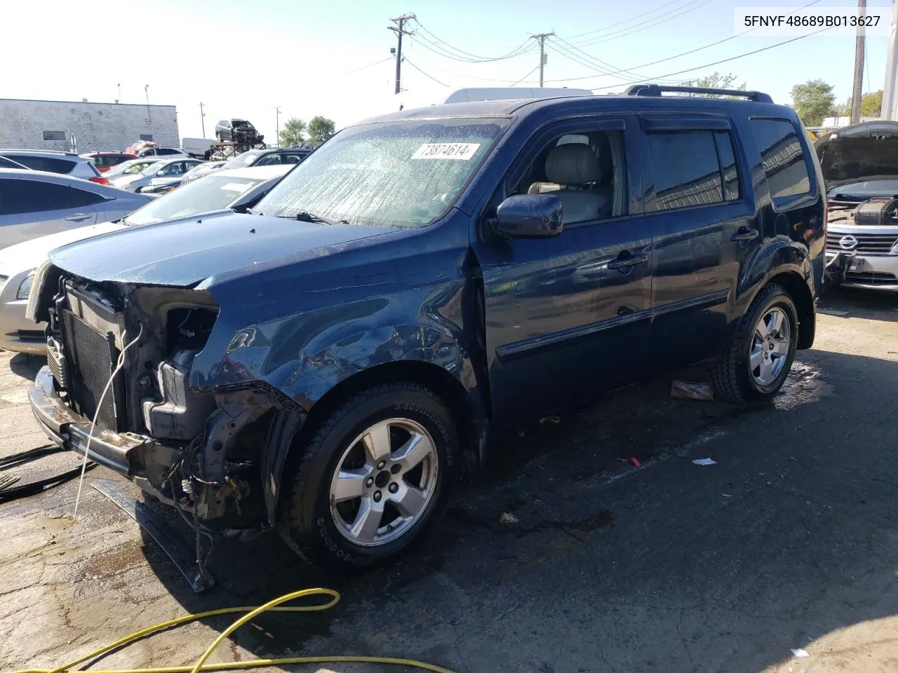 2009 Honda Pilot Exl VIN: 5FNYF48689B013627 Lot: 73874614